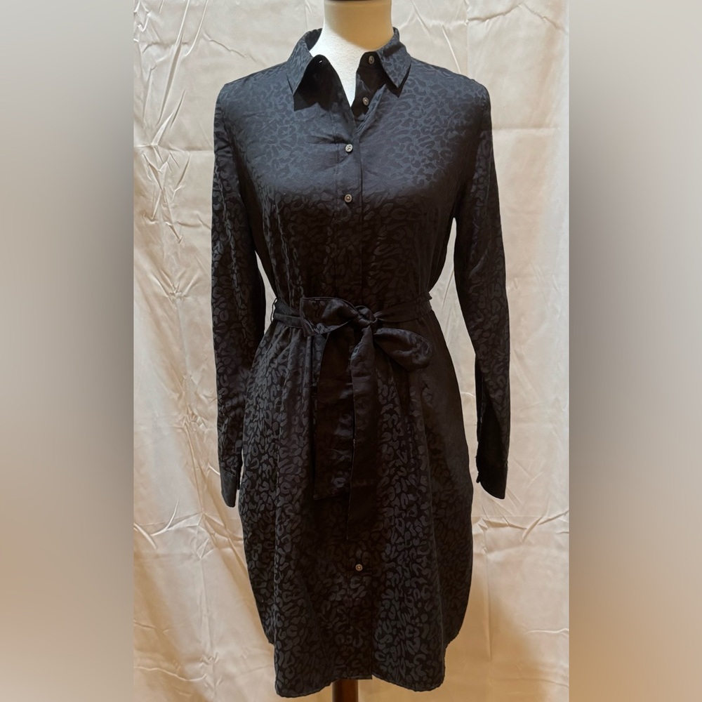 UNTUCKit Black Leopard Print Dress Sz 6